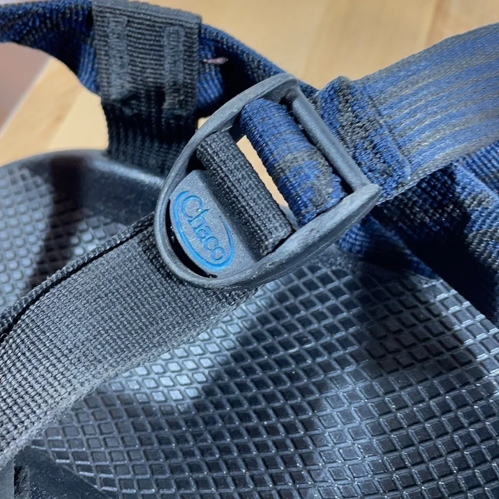 Chaco Men's Z/1 Classic Sandal – Black & Blue Stripe, Adjustable, Size 13
